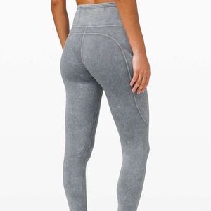 Lululemon ice dye grey fast and free leggings